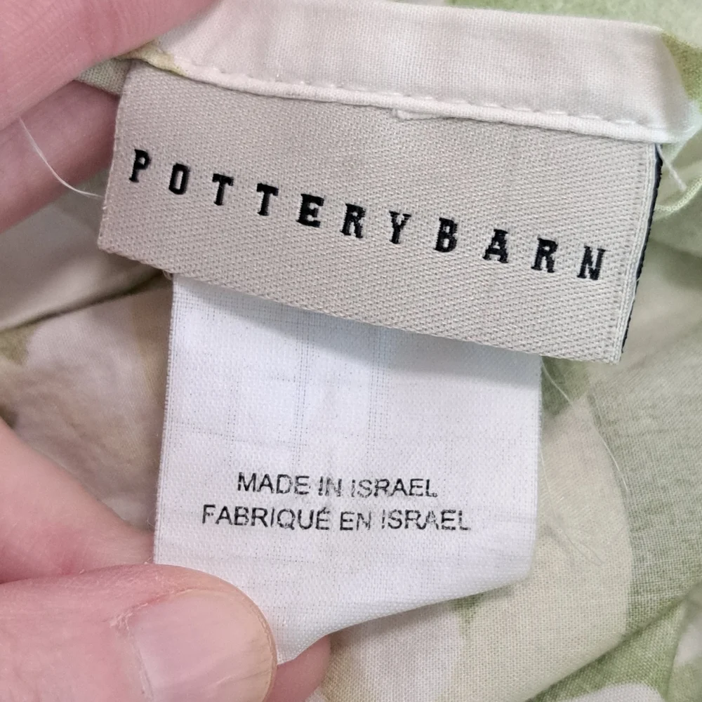 Pottery Barn Naturals Overlapping Leaves Duvet Cover KING